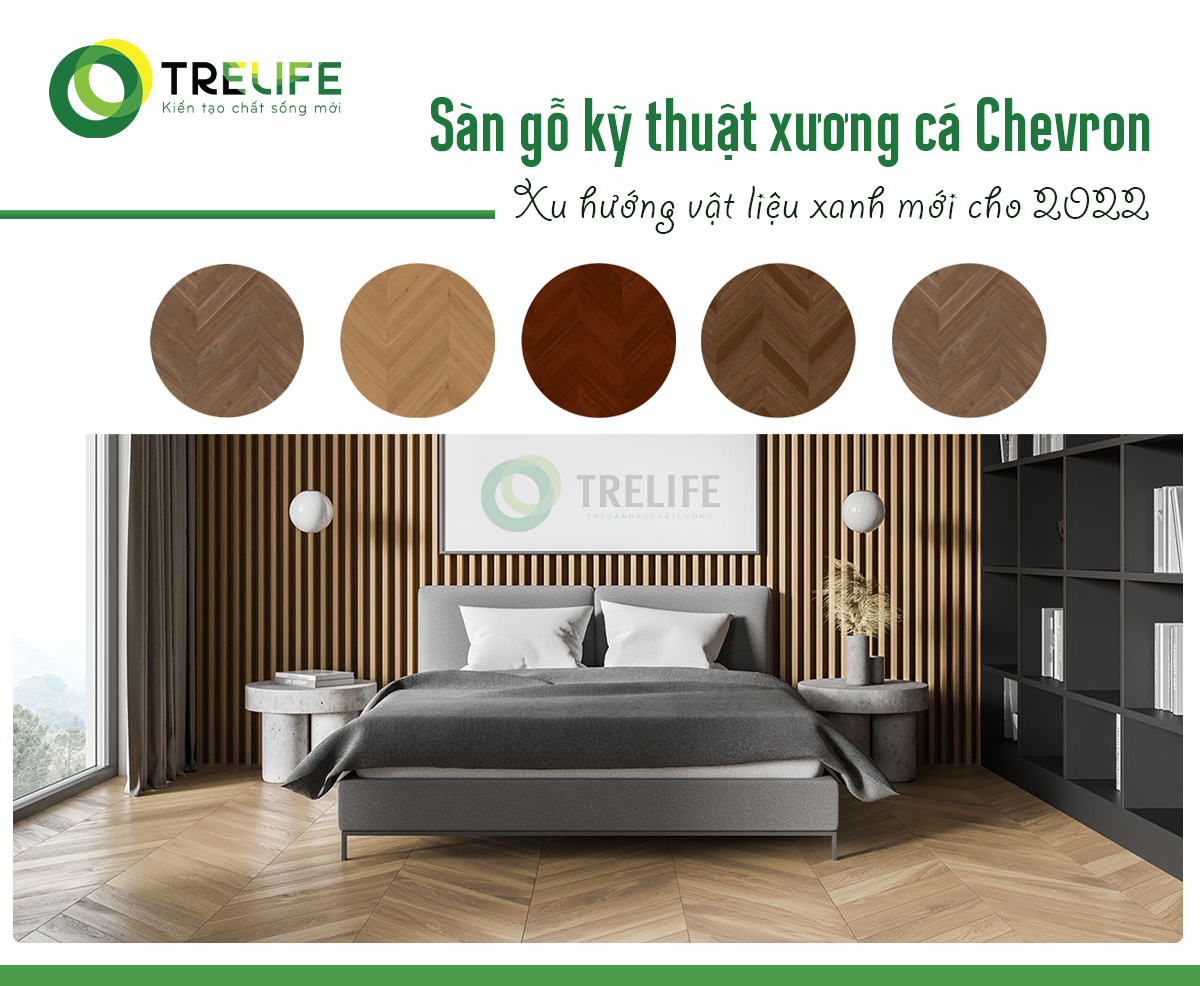 Sàn gỗ kỹ thuật xương cá Chevron xu hướng mới cho 2022