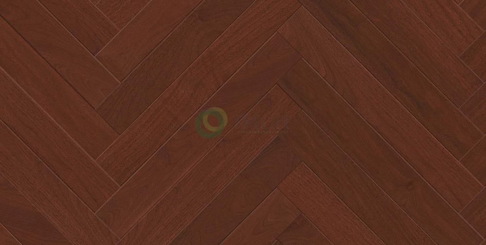 Sàn gỗ kỹ thuật Herringbone - Sàn gỗ óc chó NOCE ROSSO